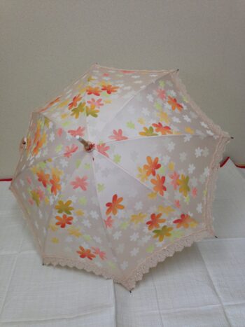 小紋を傘に