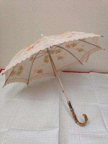 小紋を傘に内側
